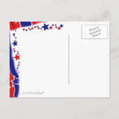 Sterren en strepen gepersonaliseerd SAVE THE DATE Aankondigingskaart (Achterkant)