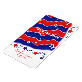 Sterren en strepen gepersonaliseerd SAVE THE DATE Magneet (Linkerzijde)