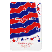 Sterren en strepen gepersonaliseerd SAVE THE DATE Magneet (Verticaal)