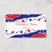 Sterren en strepen Gepersonaliseerde tafelstoelen Plaatskaartje (Achterkant)
