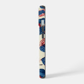 Sterren en strepen Grootvader's unieke telefoonhoe iPhone 15 Case (Linkerkant)