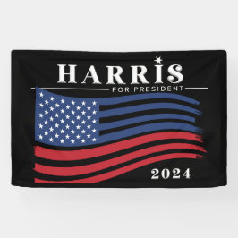 Sterren en strepen Harris voor President 2024 Spandoek