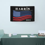 Sterren en strepen Harris voor President 2024 Spandoek (Beurs)