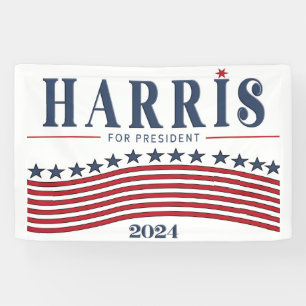 Sterren en strepen Harris voor President 2024 Spandoek