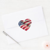 Sterren en Strepen Hart Sticker (Envelop)