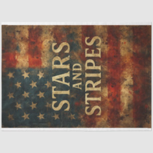 Sterren en strepen in Distress Decoupage Papier