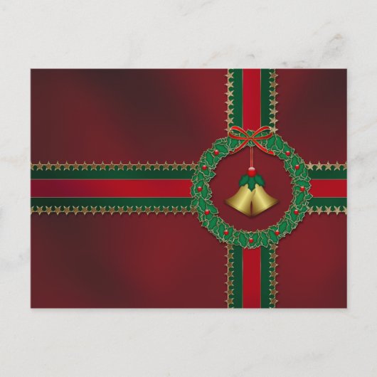 Sterren en strepen Kerst Briefkaart (Voorkant)
