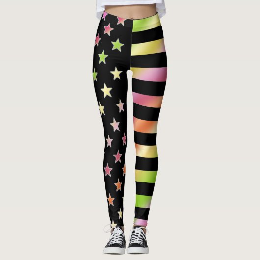Sterren En Strepen Leggings (Voorkant)