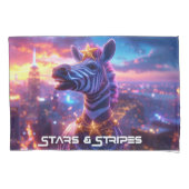 Sterren en strepen met Zebra Zanzibar Kussensloop (Voorkant)