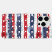 Sterren en Strepen Monogram Case-Mate iPhone Case (Achterkant (horizontaal))