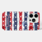 Sterren en Strepen Monogram Case-Mate iPhone Case (Achterkant (horizontaal))