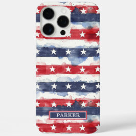 Sterren en Strepen Monogram iPhone 16 Pro Max Hoesje