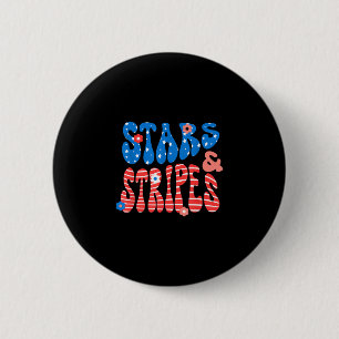 Sterren en strepen onafhankelijkheidsdag patriotti ronde button 5,7 cm