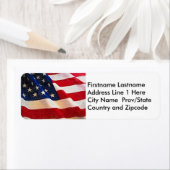 Sterren en strepen Oude Glorie Amerikaanse vlag Etiket (Insitu)