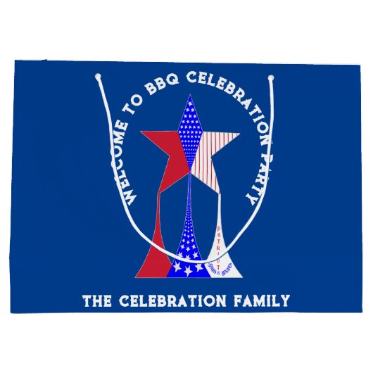 Sterren en strepen Patriot Groot Cadeauzakje (Achterkant)