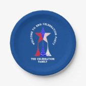 Sterren en strepen Patriot Papieren Bordje (Voorkant)