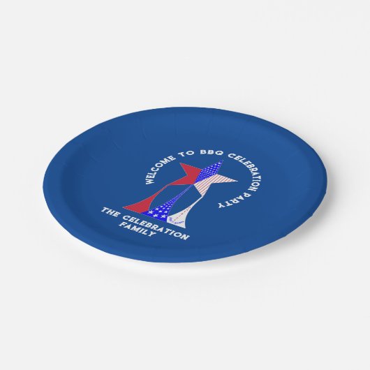 Sterren en strepen Patriot Papieren Bordje (Gekanteld)