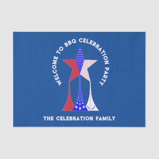 Sterren en strepen Patriot Tissuepapier (Voorkant)