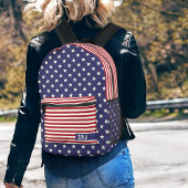 Sterren en strepen Patriottische Amerikaanse vlag  Bedrukte Rugzak