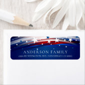 Sterren en strepen Patriottische retour adreslabel Etiket (Insitu)