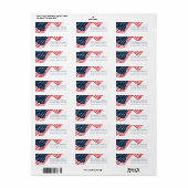 Sterren en strepen Patriottische retour adreslabel Etiket (Full Sheet)