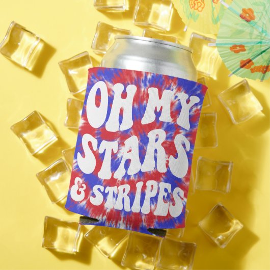 Sterren en Strepen Retro 4 juli-feest Blikjeskoeler (Insitu Zomer)