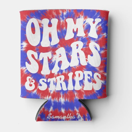 Sterren en Strepen Retro 4 juli-feest Blikjeskoeler (Voorkant)