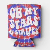 Sterren en Strepen Retro 4 juli-feest Blikjeskoeler (Achterkant)