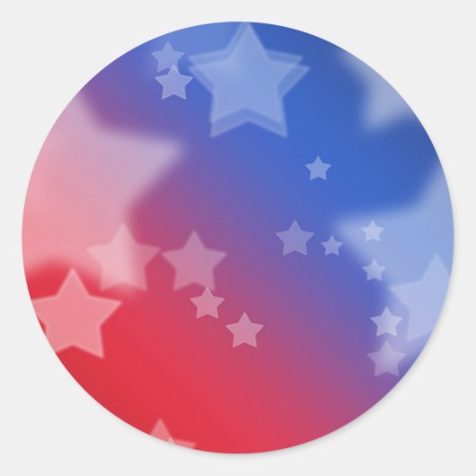 sterren en strepen ronde sticker (Voorkant)