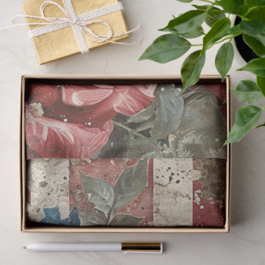 Sterren en strepen Rozen Tissuepapier (Geschenk)