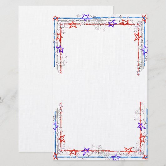Sterren en strepen Stationery Briefpapier (Voorkant / Achterkant)