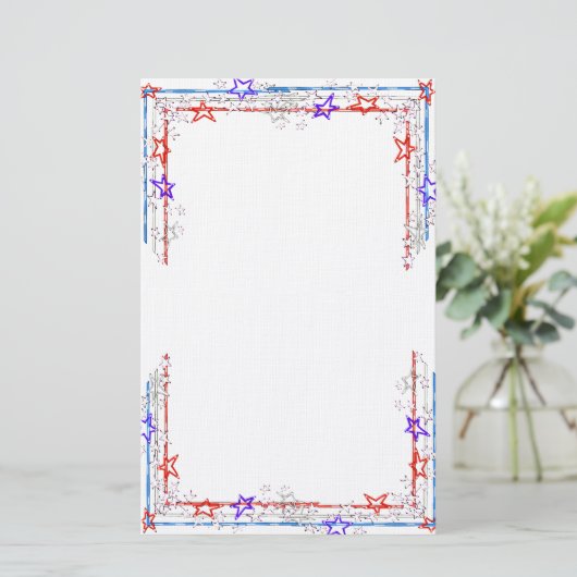 Sterren en strepen Stationery Briefpapier (Staand voorkant)
