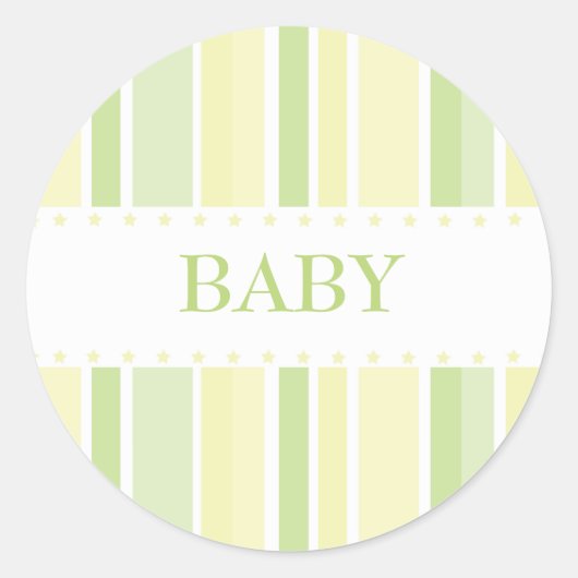 Sterren en strepen Sticker (geel-groen) (Voorkant)