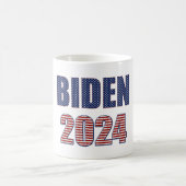 Sterren en strepen Typografie Biden 2024 Koffiemok (Center)