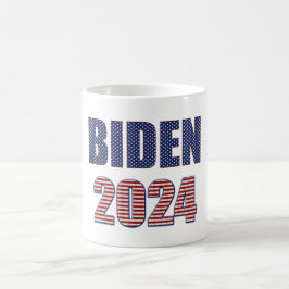 Sterren en strepen Typografie Biden 2024 Koffiemok
