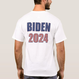 Sterren en strepen Typografie Biden 2024 T-shirt