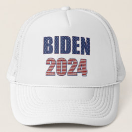 Sterren en strepen Typografie Biden 2024 Trucker Pet