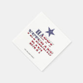 Sterren en strepen Typografie Happy Veterans Day Servet (Hoek)