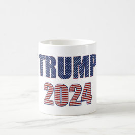 Sterren en strepen Typografie Trump 2024 Koffiemok
