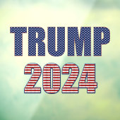 Sterren en strepen Typografie Trump 2024 Raamsticker (Vel 3)