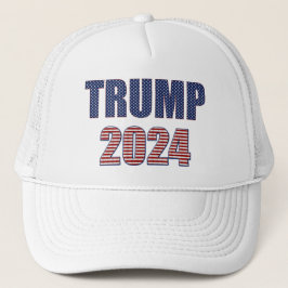 Sterren en strepen Typografie Trump 2024 Trucker Pet