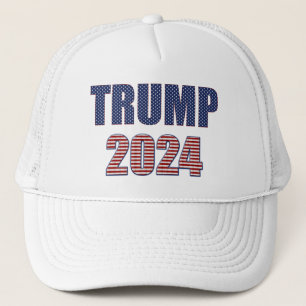 Sterren en strepen Typografie Trump 2024 Trucker Pet