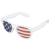 Sterren en strepen US Flag Volwassen Party Shades Retro Zonnebril (Gekanteld)