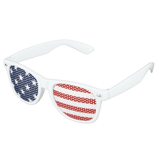 Sterren en strepen US Flag Volwassen Party Shades Retro Zonnebril (Gekanteld)