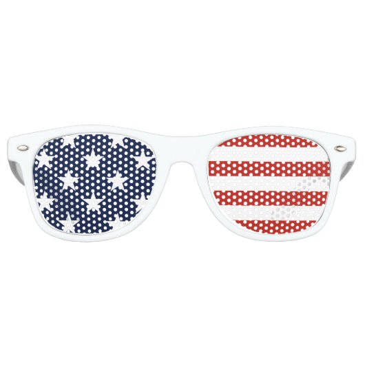 Sterren en strepen US Flag Volwassen Party Shades Retro Zonnebril (Voorkant)