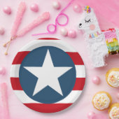 Sterren en strepen USA Amerikaans Papieren Bordje (Feest)