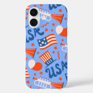 Sterren en strepen van de VS – Onafhankelijkheidsd iPhone 16 Hoesje