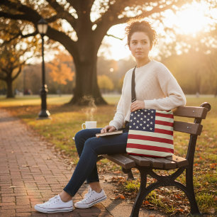 Sterren en strepen vet crossbody tas