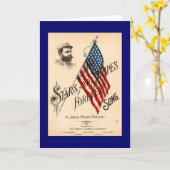 Sterren en Strepen voor altijd Kaart (Gele Bloem)