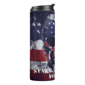 Sterren en strepen voor altijd schedel thermosbeker (Gedraaid links)